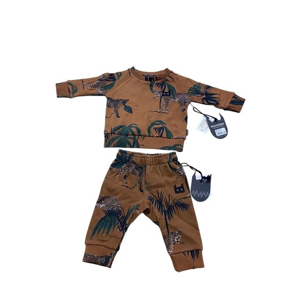Munster Boys Cat King Set in Palm Leopard